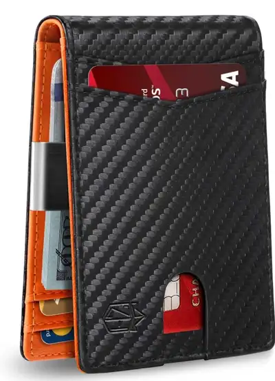 wallet with RFID protection, and cash clip, View more