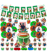 new 59 PCS Rugby Football Birthday Party Decorations, Rugby Part