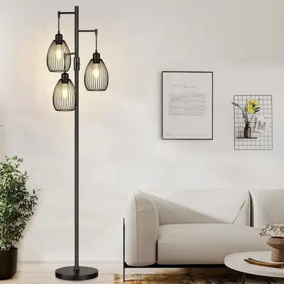 Dimmable Floor Lamp, Farmhouse Industrial Lamp, View more