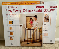 Baby Gates x2 - Easy Swing & Lock Gate