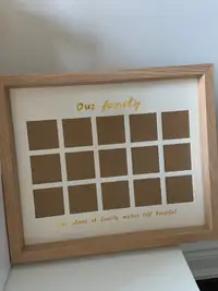 Our family minimalist wooden photo frame 