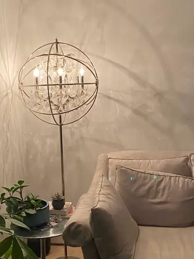 Foucault's Orb Crystal Floor Lamp, View more