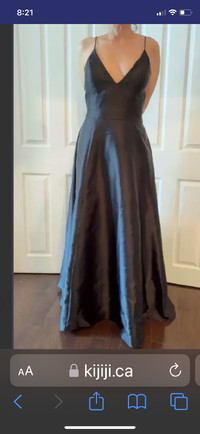 Black JVN designer silky prom dress  from Esty