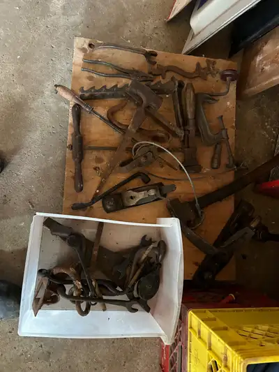 Collection of old antique tools. Very, very old very very cool $50 take all.