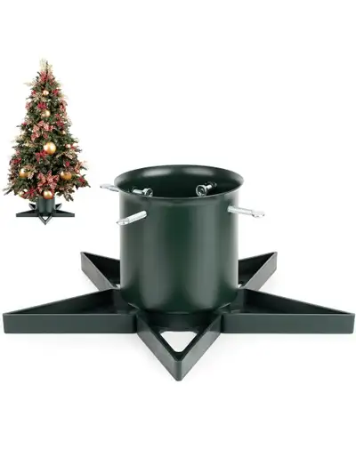 Brand new Real Christmas Tree Stand Base - Live Tree. Christmas Tree Holder up to 6.5ft Trees for Re...
