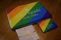Kate Spade Rainbow Bag, Slim Wallet, and Friendship Bracelet