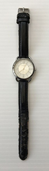 ANNE KLEIN ladies WRIST WATCH water resistant black leather stra