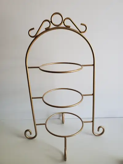 Three Tier Metal Cake Stand for Afternoon Tea Parties, View more
