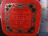 vintage Underwood typewriter ribbon tin