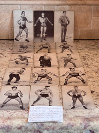 15 wrestling cards early 50s fair condition found in Attic