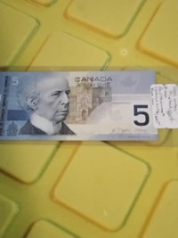 2002 Canada $5 Banknote
