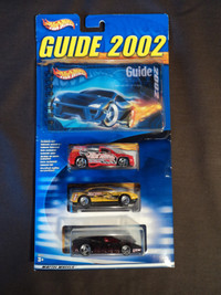 2002 HOT WHEELS 3 PACK WITH BOOK