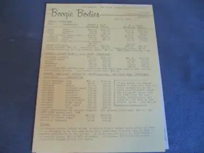 BOOGIE BODIES 1979 PRICE LIST & ILLUSTRATIONS-GUITAR BODIES-RARE, View more