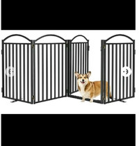 Mailer: Metal Freestanding Dog Gate w 4 Panels- each panel 24”l 