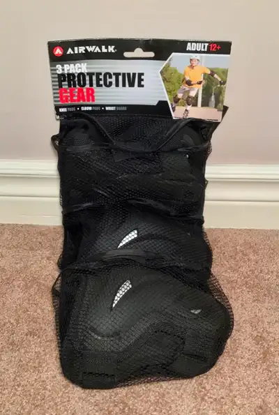 Protective gear for rollerblading / inline skating. Package includes a pair each of knee pads, elbow...