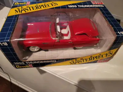 Selling one Revell Masterpieces die cast 1955 Ford Thunderbird scale 1/18, Red $120. shipping availa...