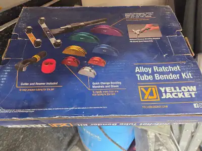 I am selling new Yellow Jacket Alloy Ratchet Tube Bender Kit, * Includes all required items to bend...