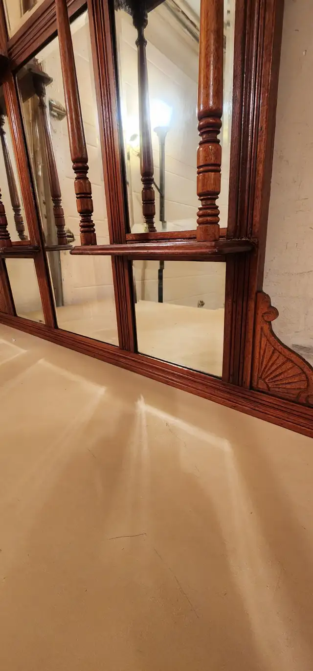 Beautiful Antique Parlor Mirror 6 Beveled Mirrors and 5 Shelves in Home Décor & Accents in Edmonton - Image 7