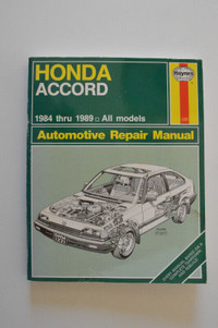 Honda Accord 1984-1989 repair manual Haynes