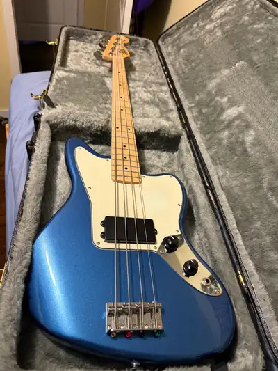 Squire bass with a humbler pick up A vew dings but not too noticeable cuz they are on the back of th...