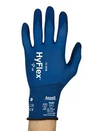 ANSELL - HyFlex 11-818 Multipurpose Gloves - Blue/Blue, Size 6 X