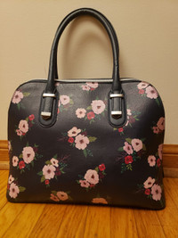 Black Bag with Flower Pattern Brand New