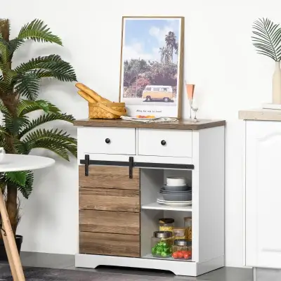 HOMCOM Rustic Barn Door Storage Cabinet, View more