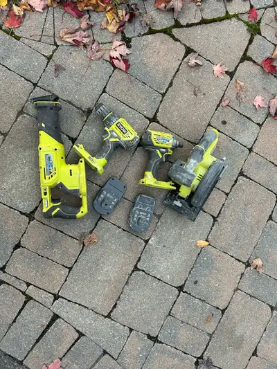 RYOBI 18V ONE+ Power Tools Set – $150  CASH FIRM, View more