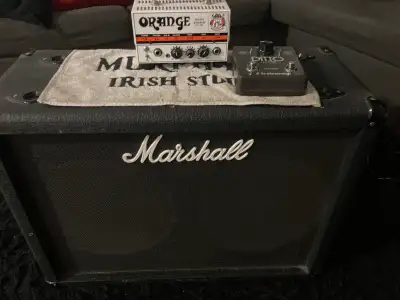 Orange Micro Terror amp and Marshall Speaker, View more