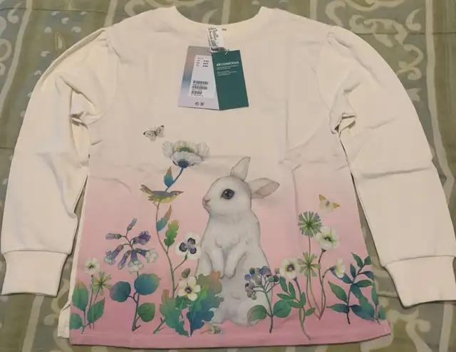 Girls Long Sleeve Shirt, Size 6-8, H&M