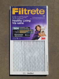 Filtrete 14x25x1 MPR 1500 Rating Pleated AC Furnace Air Filter