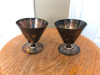 Vintage Viking Plate E P Copper Silver Plated Wine Goblets 3" Di