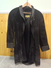 Womens Leather Winter Coat