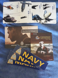 PROMOTIONAL LOT - CANADIAN NAVY - BUMPER STICKER - POST CARDS