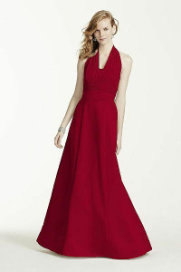 Maroon Red Ball Gown Dress David's Bridal size 2