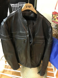 Leather motor cycle jacket, large 42, Bullfaster