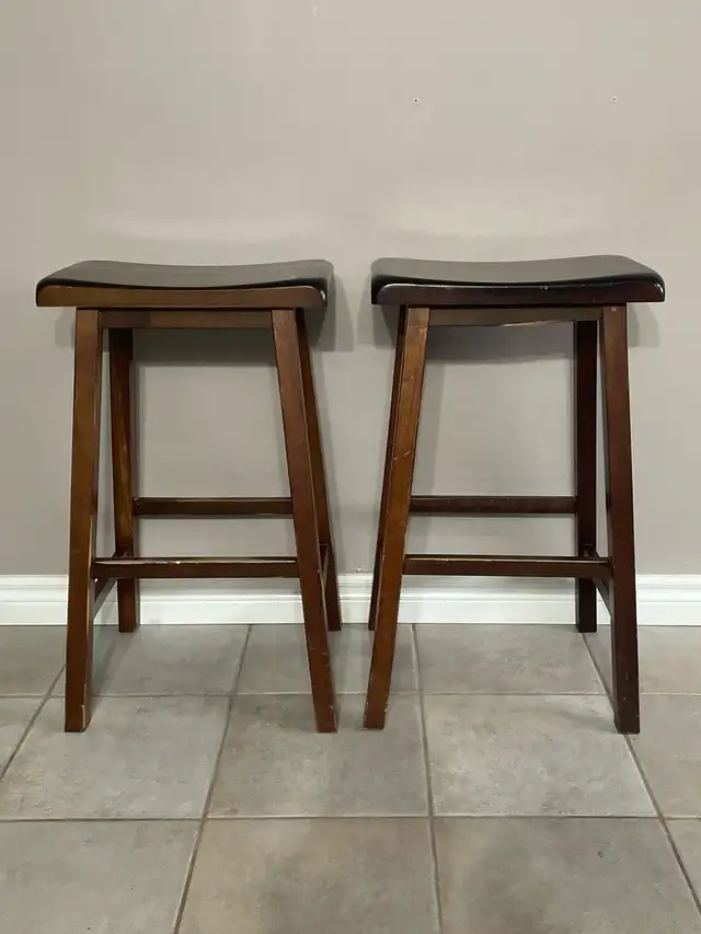 Set of wooden Stools for Sale in Chairs & Recliners in North Bay - Image 3