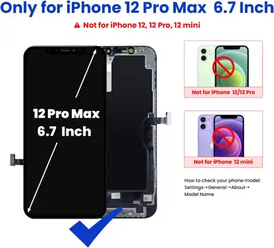 iPhone 12 PRO MAX Screen Replacement, View more
