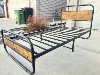 Twin sz bed frame with slats dropoff$, View more