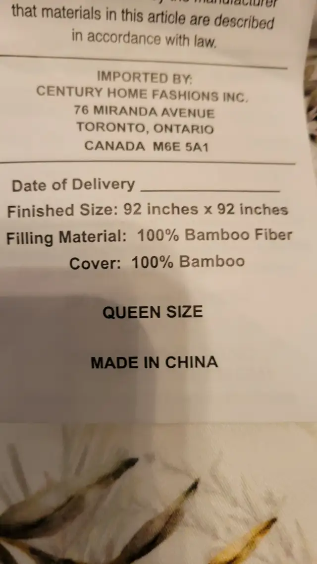 100% Bamboo Duvet - Queen in Bedding in Kingston - Image 2