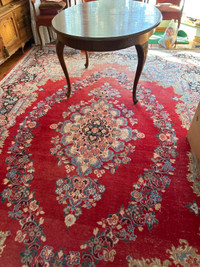Vintage Persian Rug Sarouk Hand Knotted 108x135" Carpet Iran