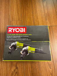 New Ryobi 4-1/2” Barrel Grip Angle Grinder 2 pack