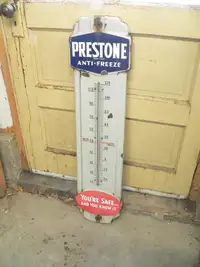 beau thermomètre antique prestone # 11535