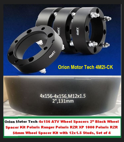 (NEW) 4x Orion ATV 2” Wheel Spacers 4x156 12x1.5 2013-15 Polaris, View more