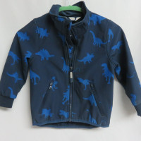 H & M Boys Dinosaur Spring Coat Royal Blue Size 4-5 Years