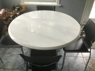 EQ3 Mesa Round Dinette marble table, View more