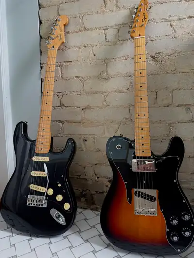 1987 squier Stratocaster and squier telecaster 72’ custom , View more