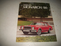 1980 MERCURY MONARCH DEALER  SALES BROCHURE. CLEAN!