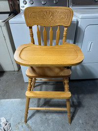 Oak highchair