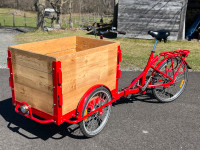 Red Front Load Cargo Bike